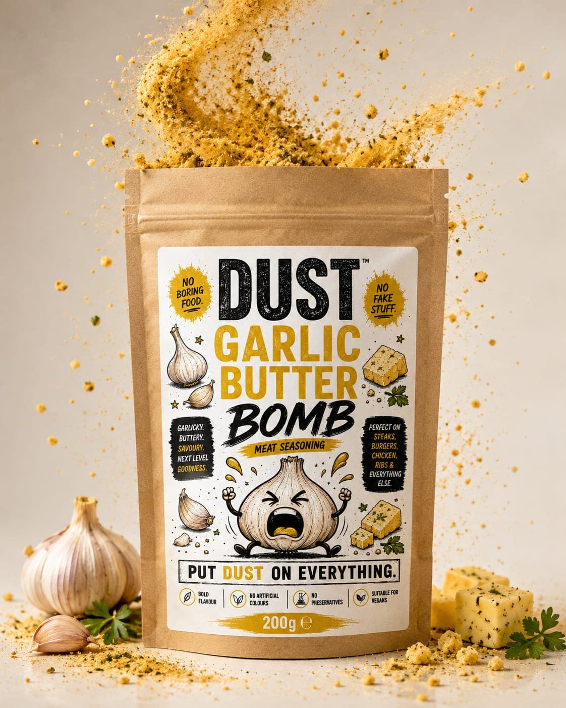 DUST Garlic Butter Bomb seasoning pouch