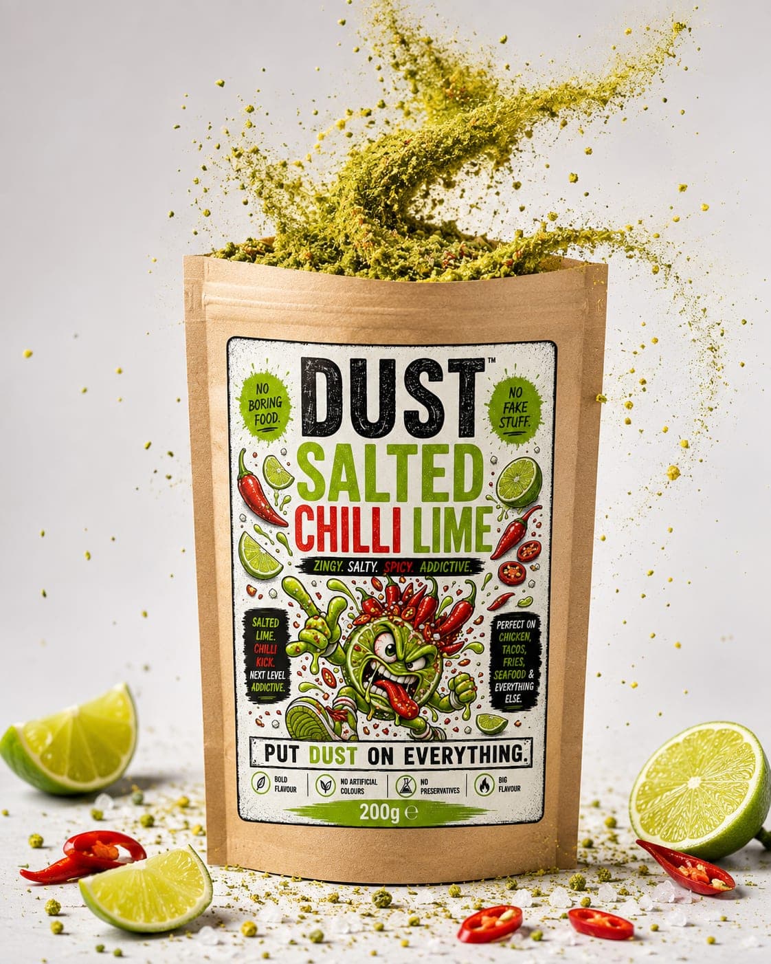 DUST Salted Chilli Lime seasoning pouch