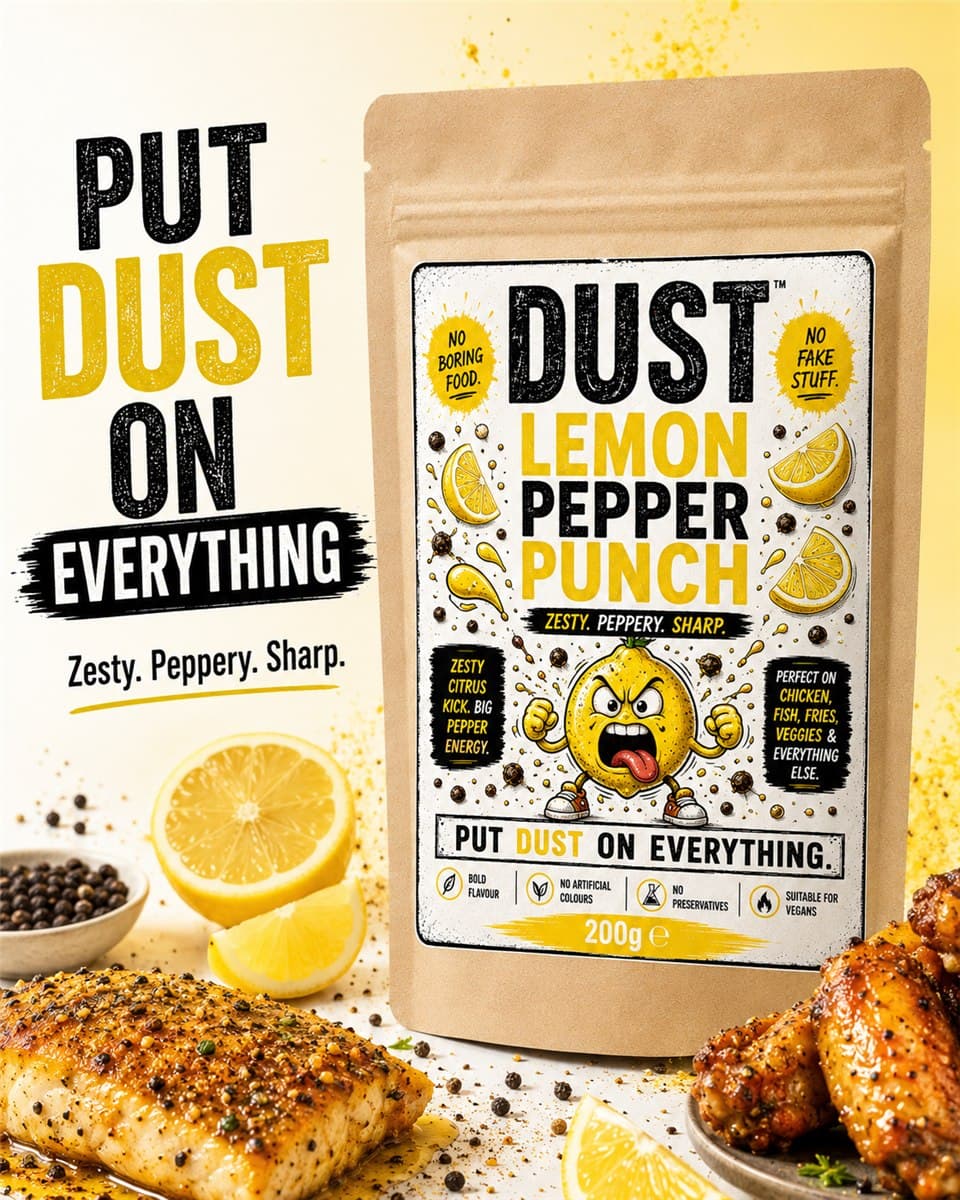 DUST Lemon Pepper Punch on chicken wings