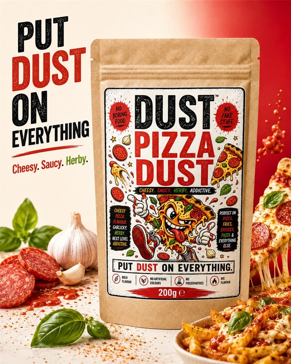 DUST Pizza Dust on pizza
