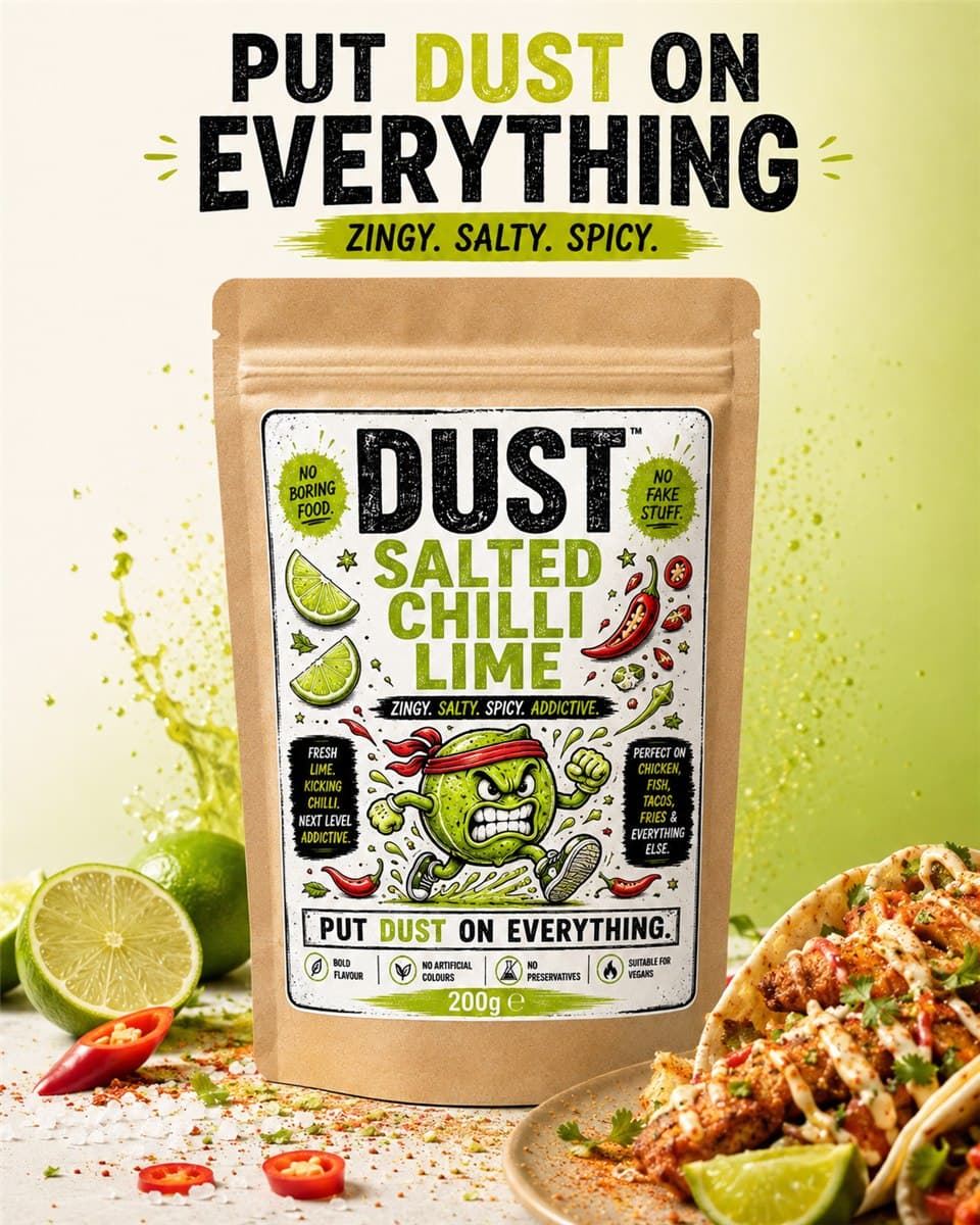 DUST Salted Chilli Lime on fried chicken