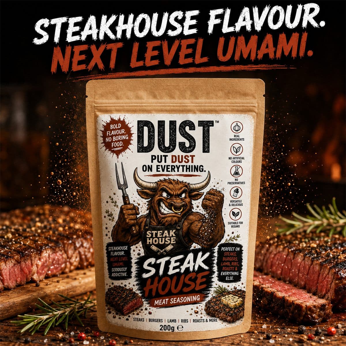 DUST Steakhouse on chicken