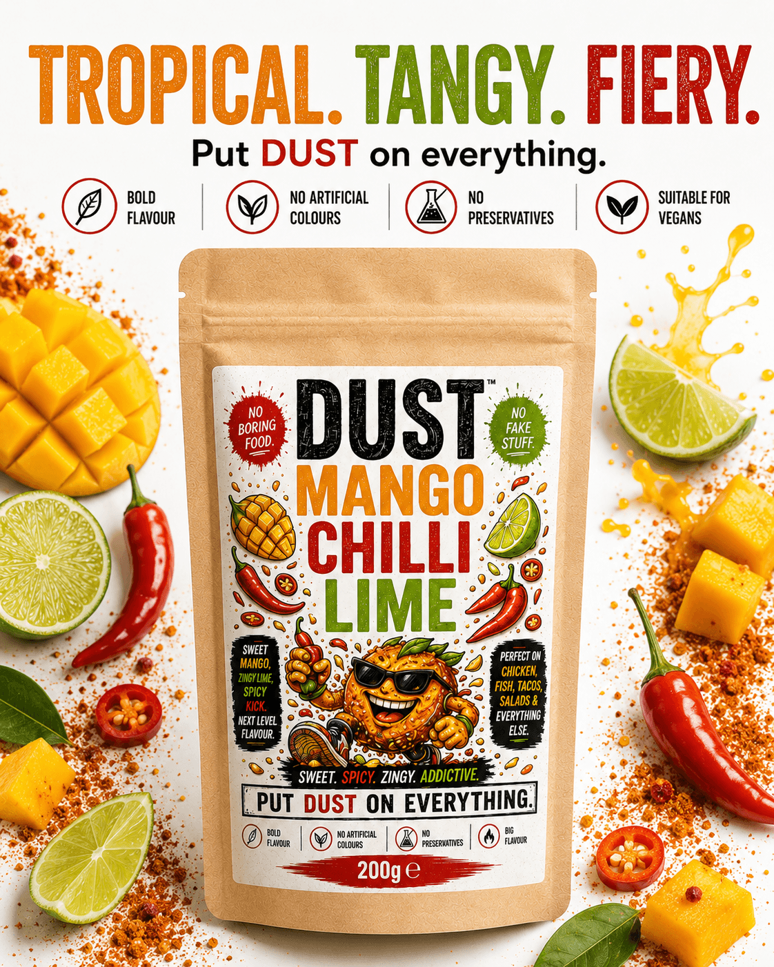 DUST Mango Chilli Lime on fruit